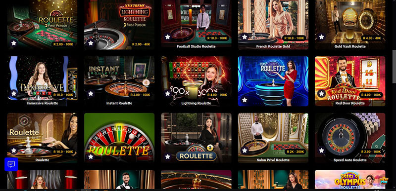 BetXchange live casino lobby
