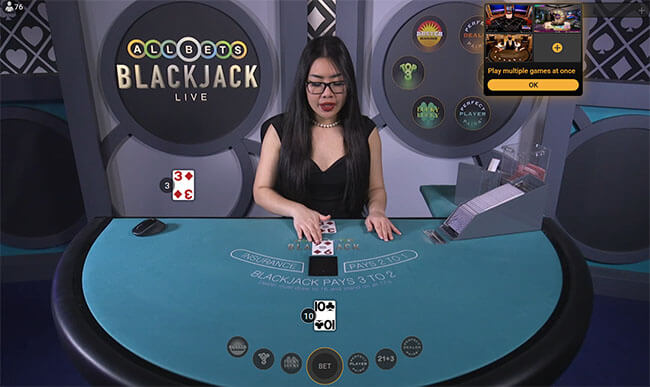 Live Blackjack game