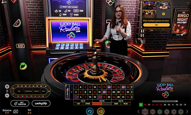 Live Roulette game