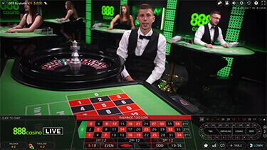 Live roulette screenshot