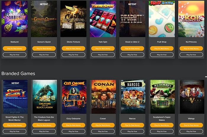 NetENT casino games