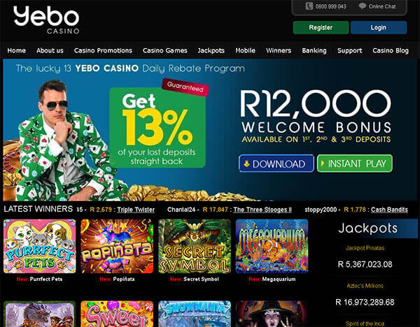 Yebo Casino SA review - \ufe0fR12,000 bonus + 30 EXCLUSIVE free spins!
