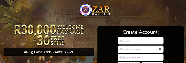 Zar Casino Bonus Code
